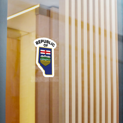 Vinyl Decal - Republic Of Alberta (Indoor + Outdoor Use)