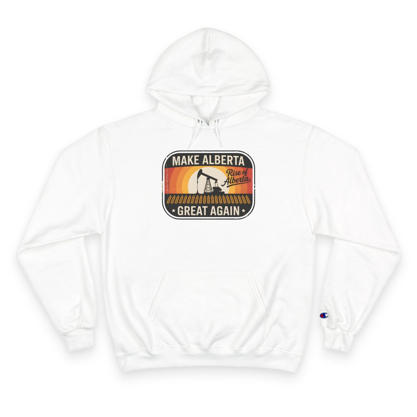 Retro Pumpjack Make Alberta Great Again Hoodie - Unisex