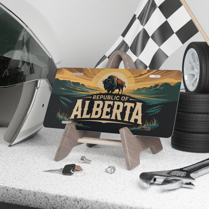 Buffalo Republic of Alberta Vanity Plate