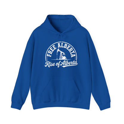 "Free Alberta" Black Rise of Alberta Hoodie