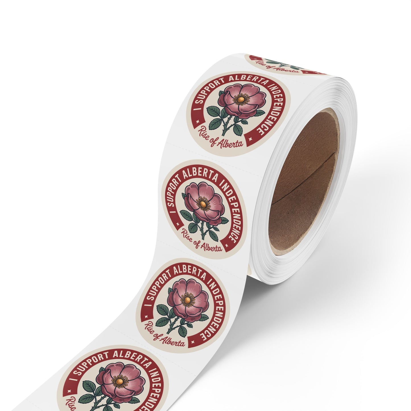 Support Alberta Independence Wildrose Sticker Roll (50, 100, 250 Stickers)