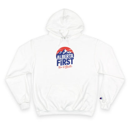 "Alberta First" Rise Of Alberta White Champion Hoodie