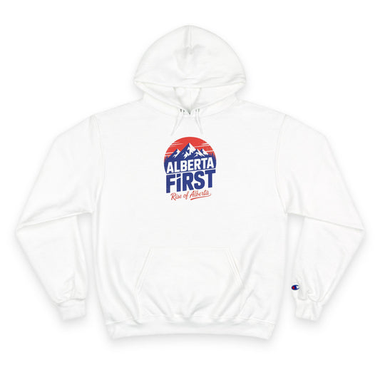 "Alberta First" Rise Of Alberta White Champion Hoodie