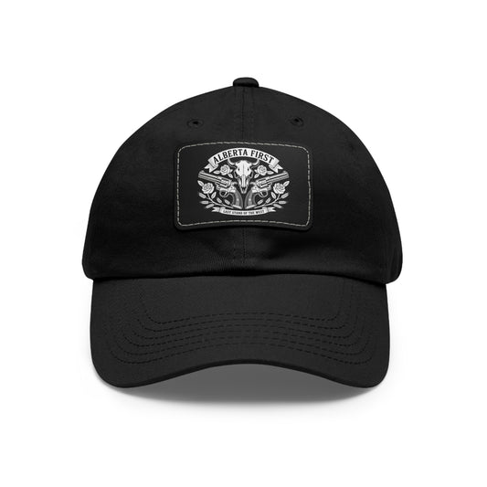 Rustic Leather Patch Dad Hat, Men’s Cap