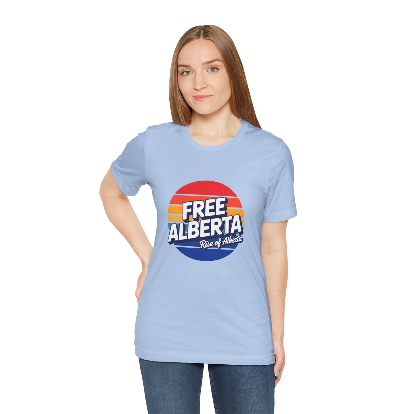 Retro Tri-Color 'Free Alberta' Tee - Unisex