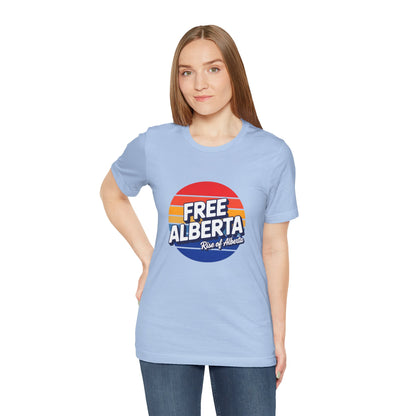 Retro Tri-Color 'Free Alberta' Tee - Unisex