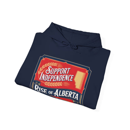 Vintage Style Support Independence Rise of Alberta Hoodie, Heavy Blend Sweatshirt