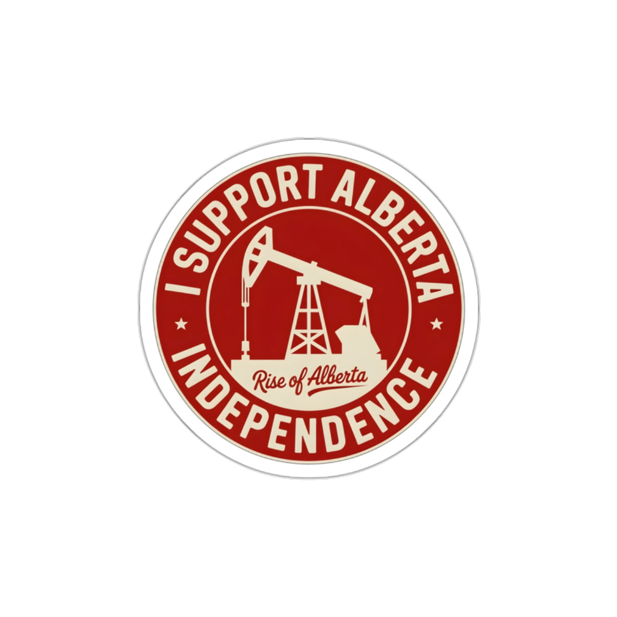 Vintage Style Support Alberta Independence Die-Cut Sticker
