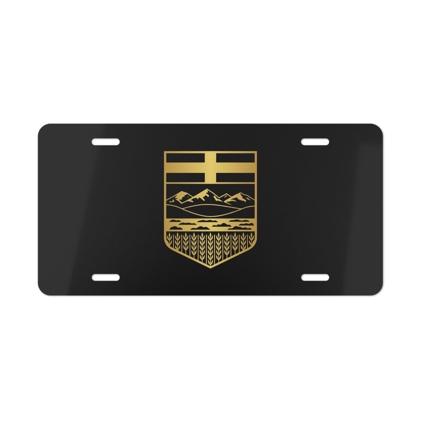 Black Gold Alberta Vanity Plate