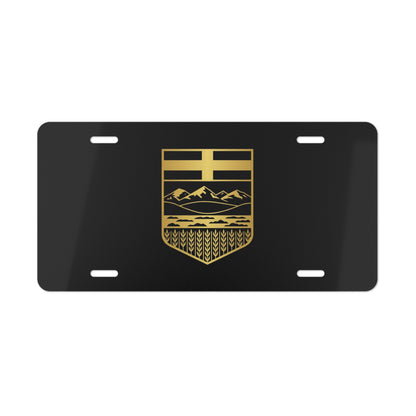 Black Gold Alberta Vanity Plate