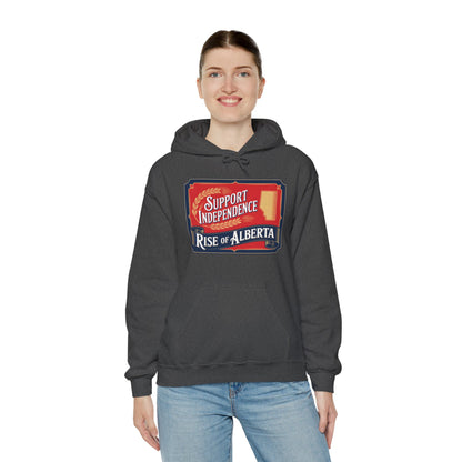 Vintage Style Support Independence Rise of Alberta Hoodie, Heavy Blend Sweatshirt