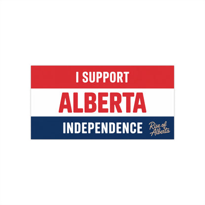 Red, White, And Blue Support Alberta Independence Bumper Sticker