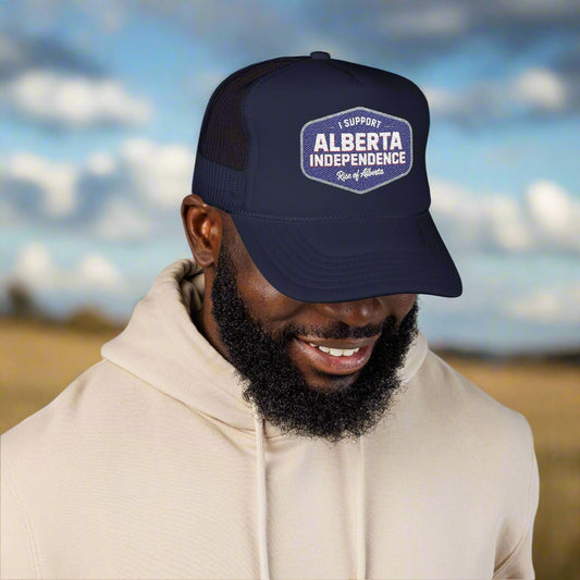 Support Independence Navy Foam Trucker Hat