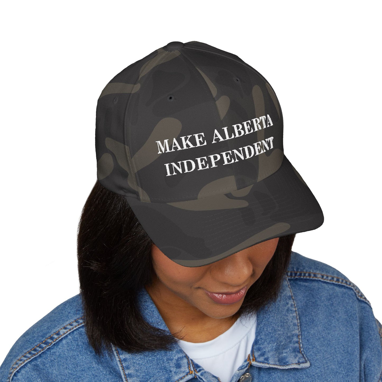 Make Alberta Independent Camo Embroidered Cap