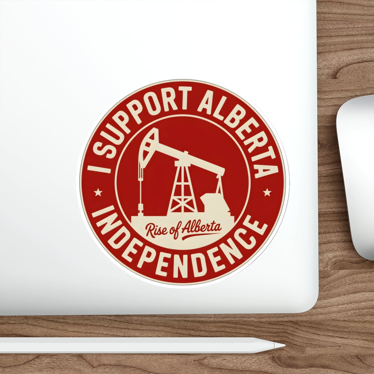 Vintage Style Support Alberta Independence Die-Cut Sticker
