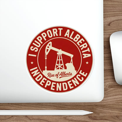 Vintage Style Support Alberta Independence Die-Cut Sticker
