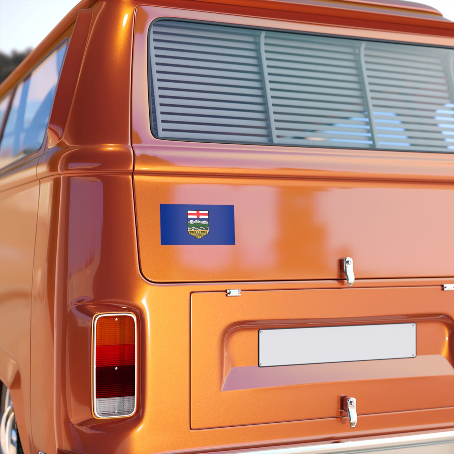 Alberta Flag Bumper Sticker (7.5" x 3.75")