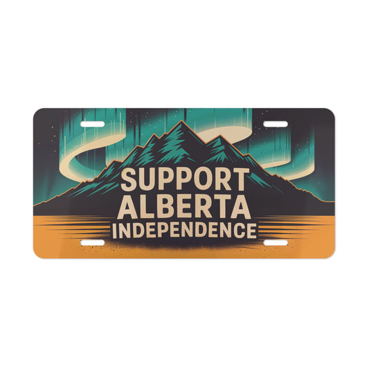 Alberta Independence Northern Lights Vanity Plate