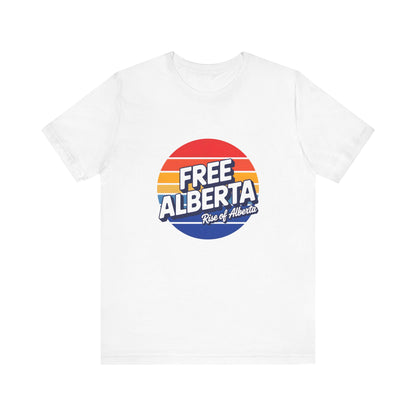 Retro Tri-Color 'Free Alberta' Tee - Unisex