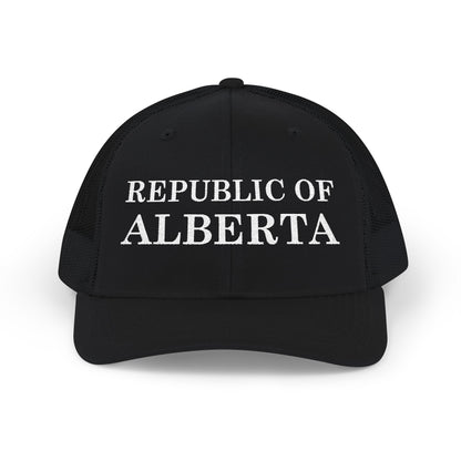 Black Republic of Alberta Snapback Trucker Hat