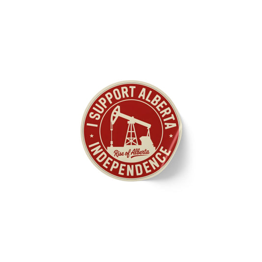 I Alberta Support Independence Pumpjack Sticker Roll (50, 100, 250 Stickers)