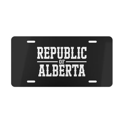 Black Republic Of Alberta Vanity Plate