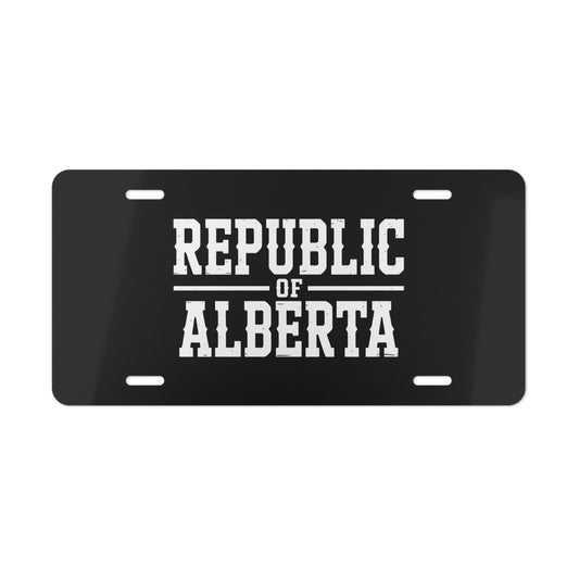Black Republic Of Alberta Vanity Plate