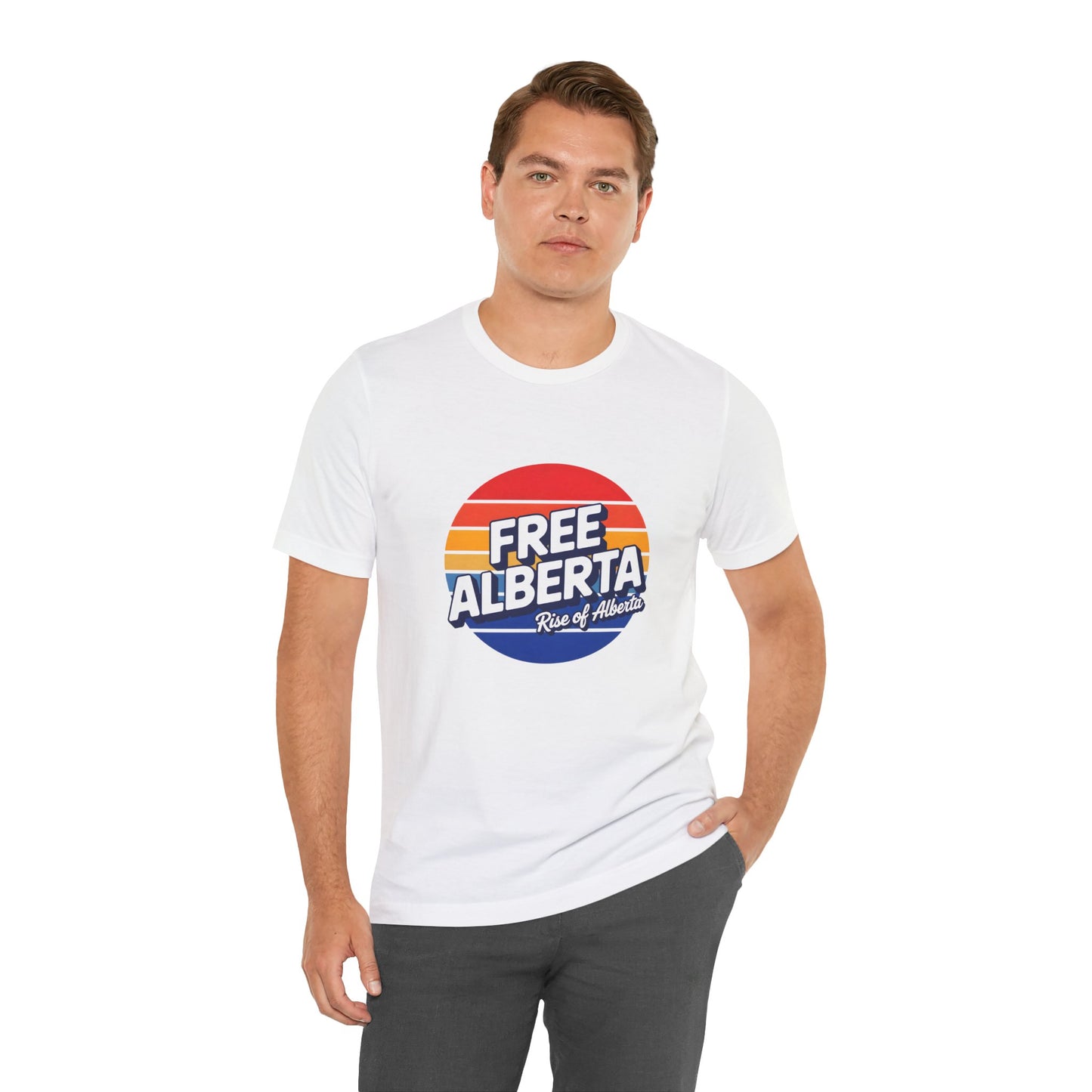 Retro Tri-Color 'Free Alberta' Tee - Unisex