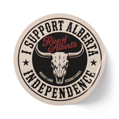 Support Alberta Independence Wrangler Sticker Roll (50, 100, 250 Stickers)
