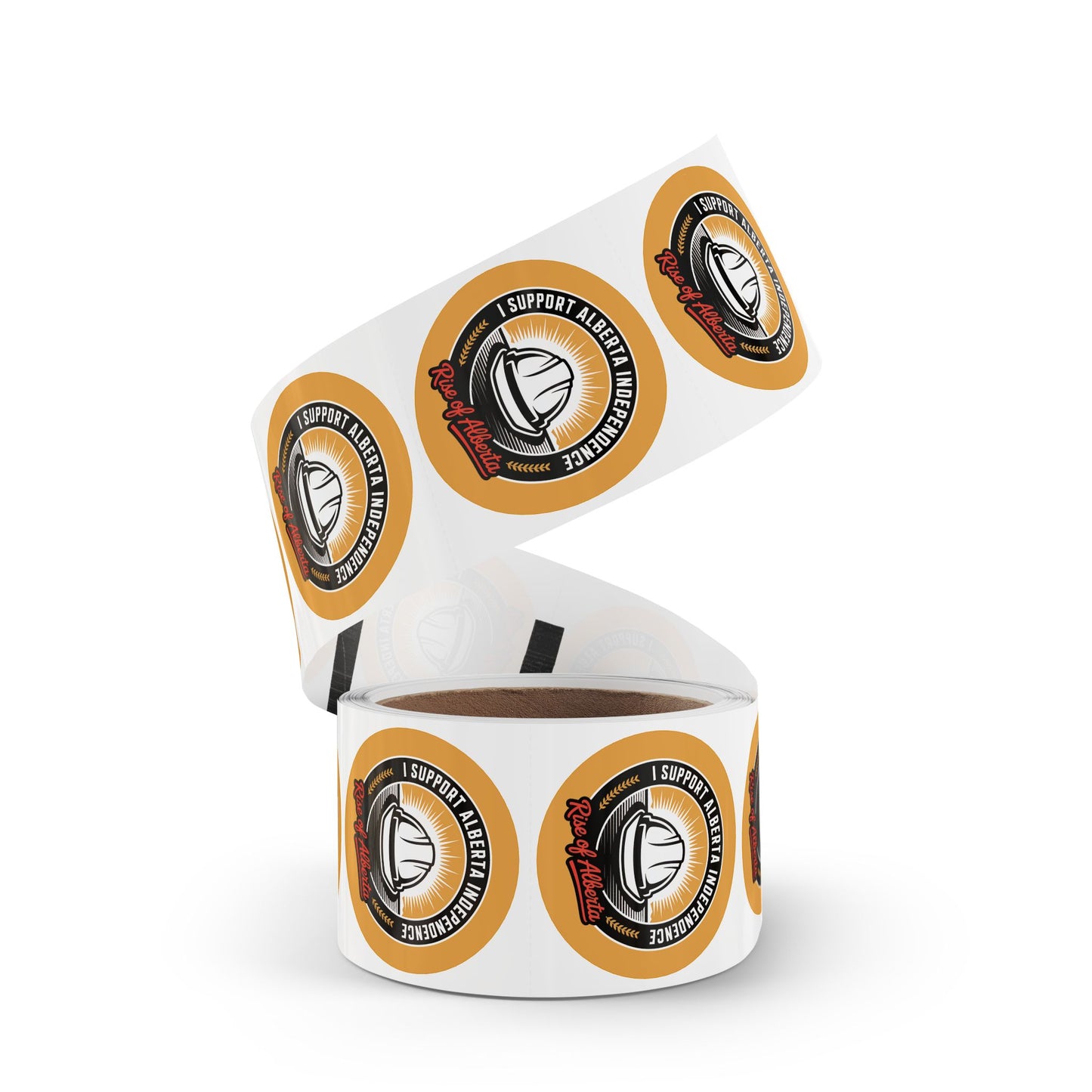 Sticker Rolls - Support Alberta Independence Tradesman (50, 100, 250 Stickers)