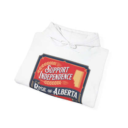 Vintage Style Support Independence Rise of Alberta Hoodie, Heavy Blend Sweatshirt
