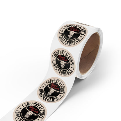 Support Alberta Independence Wrangler Sticker Roll (50, 100, 250 Stickers)
