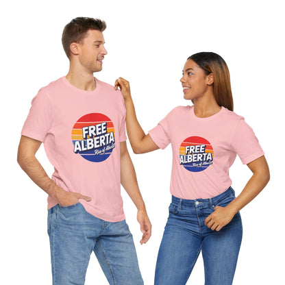 Retro Tri-Color 'Free Alberta' Tee - Unisex