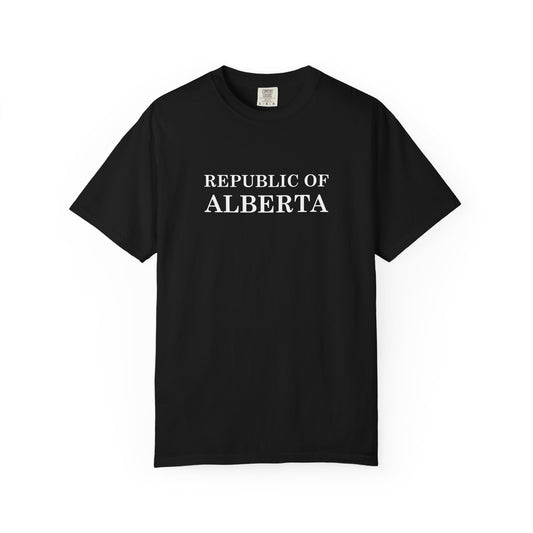 Black Republic of Alberta Garment-Dyed Unisex T-Shirt