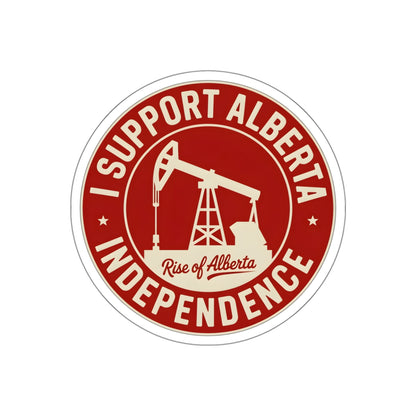 Vintage Style Support Alberta Independence Die-Cut Sticker
