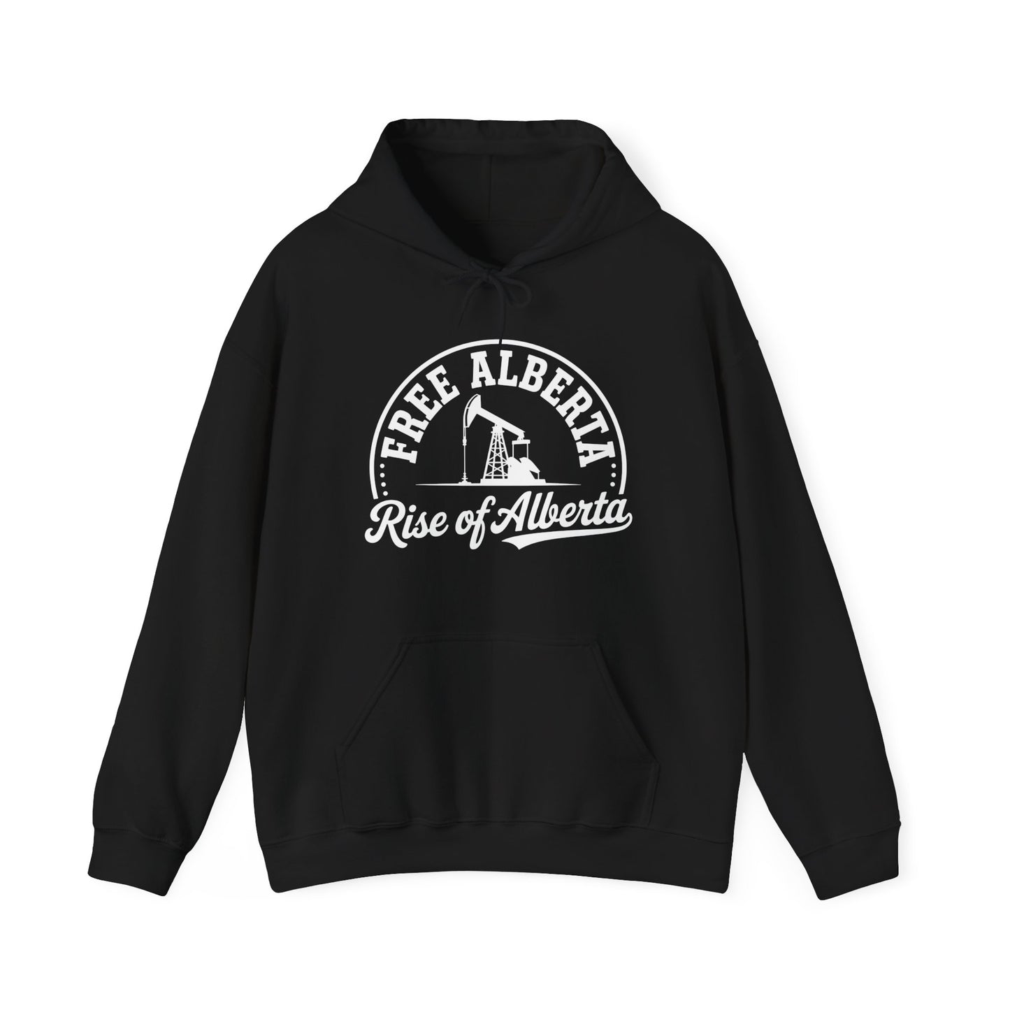 "Free Alberta" Black Rise of Alberta Hoodie