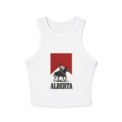 Alberta Cowboy Women's Rib Racer Tank Top