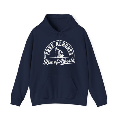 "Free Alberta" Black Rise of Alberta Hoodie