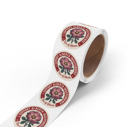 Support Alberta Independence Wildrose Sticker Roll (50, 100, 250 Stickers)