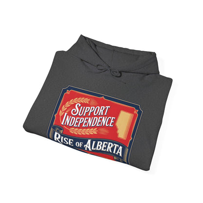 Vintage Style Support Independence Rise of Alberta Hoodie, Heavy Blend Sweatshirt