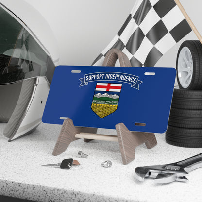 Vanity Plate - Support Independence Alberta Shield