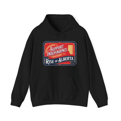 Vintage Style Support Independence Rise of Alberta Hoodie, Heavy Blend Sweatshirt