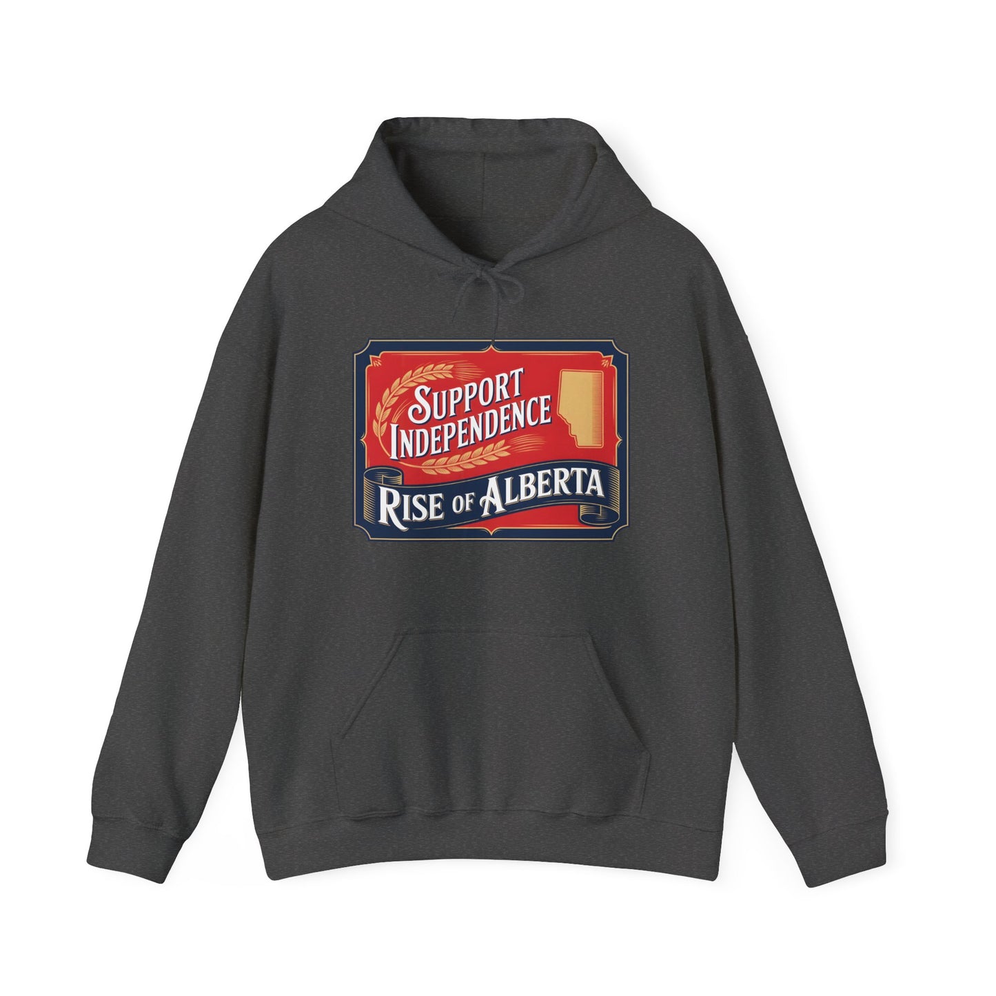 Vintage Style Support Independence Rise of Alberta Hoodie, Heavy Blend Sweatshirt