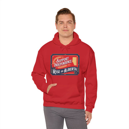 Vintage Style Support Independence Rise of Alberta Hoodie, Heavy Blend Sweatshirt