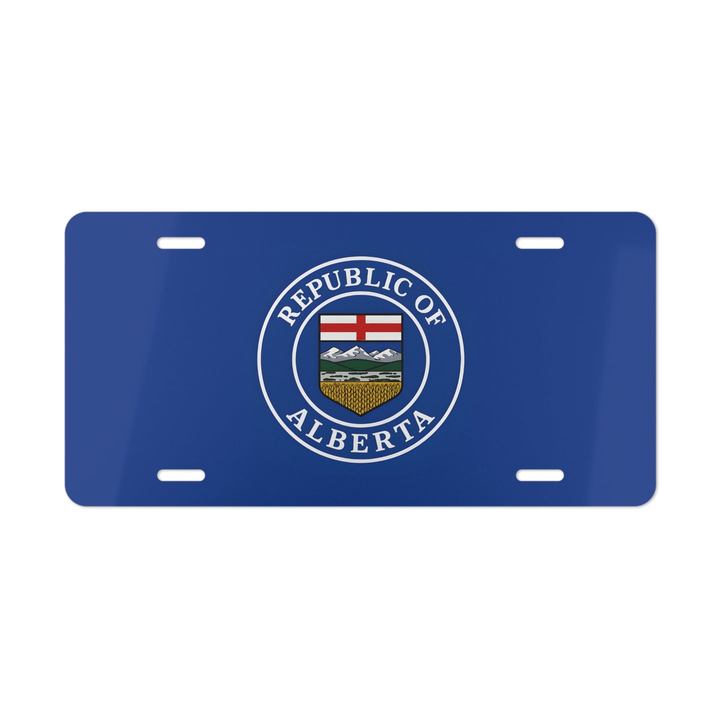 Vanity Plate - Republic Of Alberta Blue