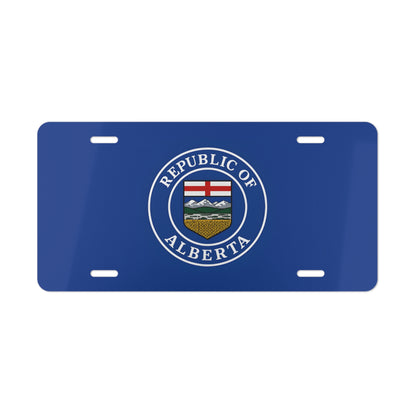 Vanity Plate - Republic Of Alberta Blue