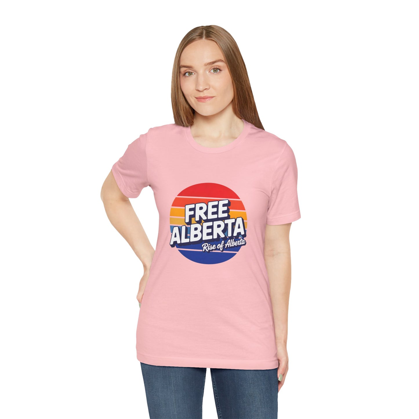 Retro Tri-Color 'Free Alberta' Tee - Unisex