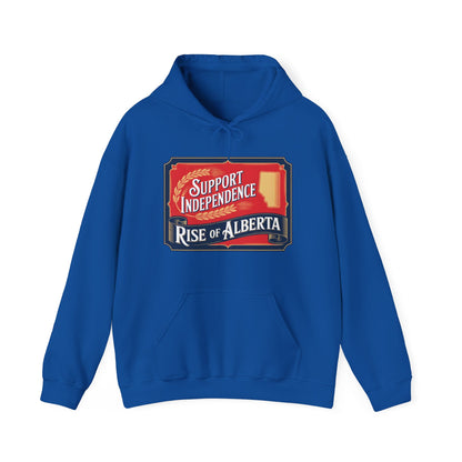 Vintage Style Support Independence Rise of Alberta Hoodie, Heavy Blend Sweatshirt