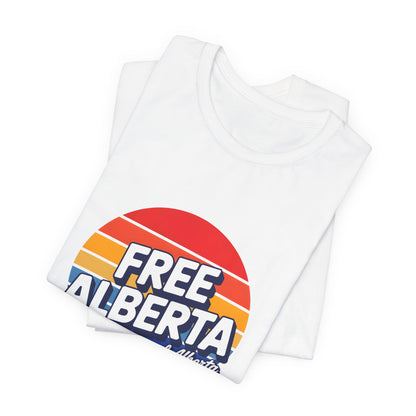 Retro Tri-Color 'Free Alberta' Tee - Unisex