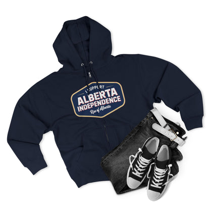 Navy Alberta Independence Unisex Zip Hoodie